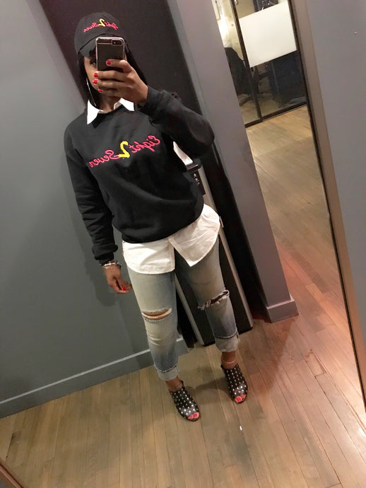 Eight2seven Embroidery Crewneck Sweater